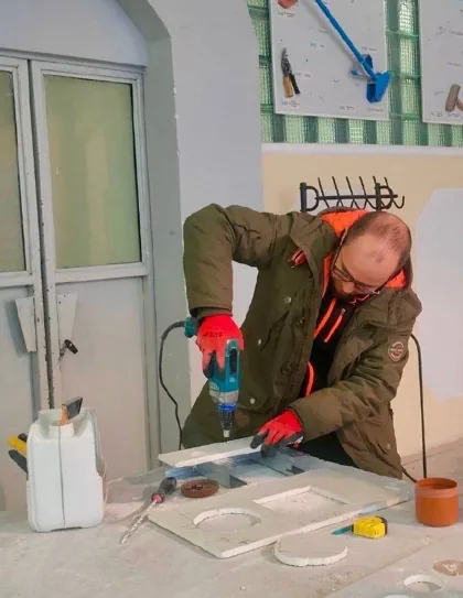 Андрій під час практичного заняття